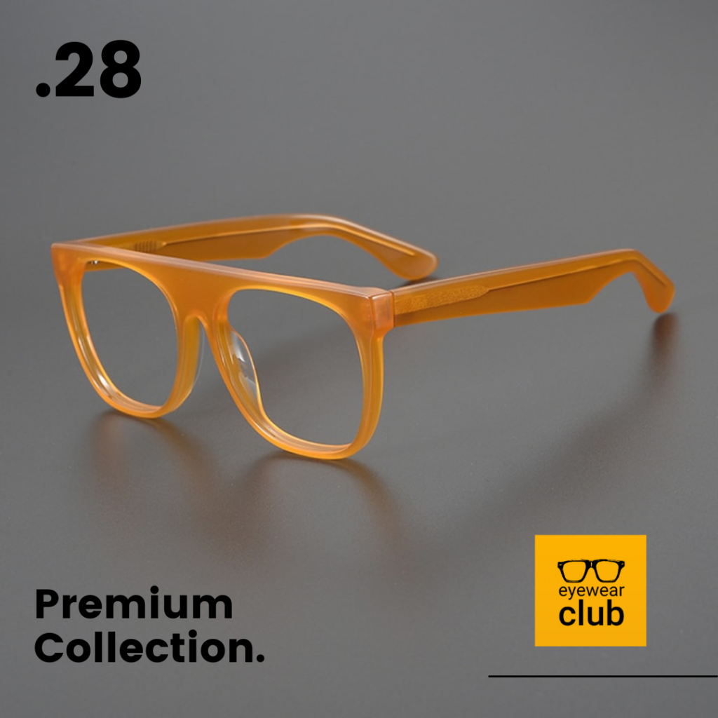 A Armação Flat Top Retrô Clássico para Óculos de Grau em Acetato Premium da EyewearClub é a definição da elegância e estilo retrô.